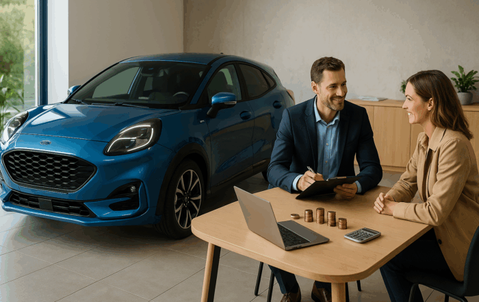 Ullustration af ford puma leasing
