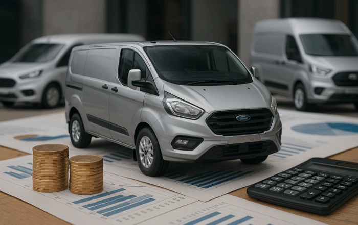 Ullustration af ford varevogn leasing