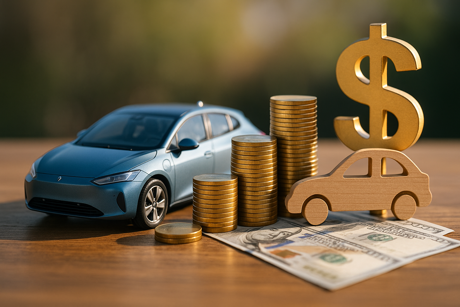 Ullustration af lease eller købe elbil