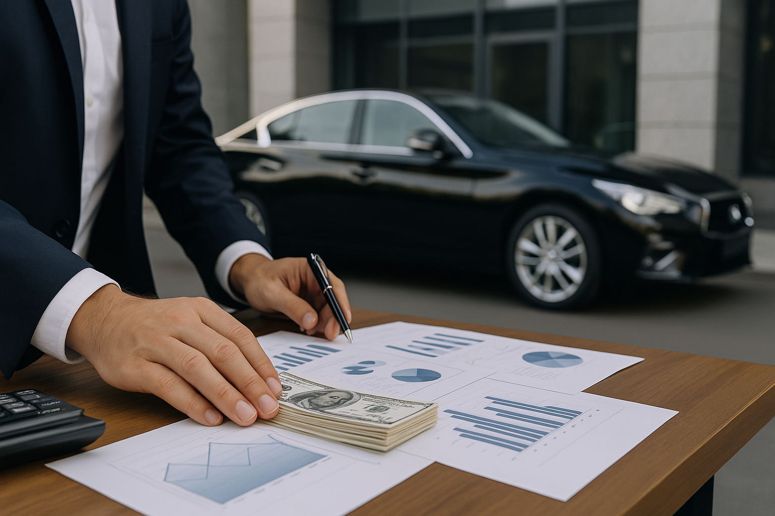 Ullustration af leasing erhverv bil