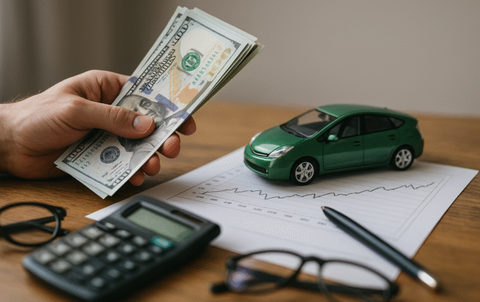 Ullustration af privatleasing hybrid