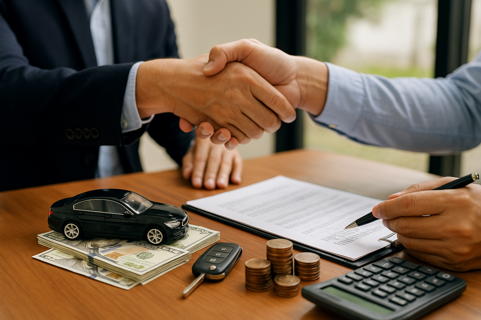 Ullustration af sælg din leasing bil